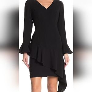 Shani Long Bell Sleeve Black Dress